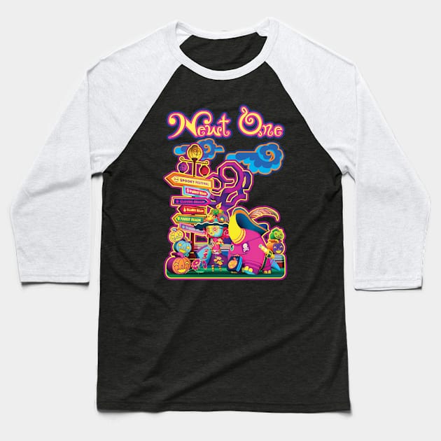 Spooky Festival Baseball T-Shirt by DevNAri